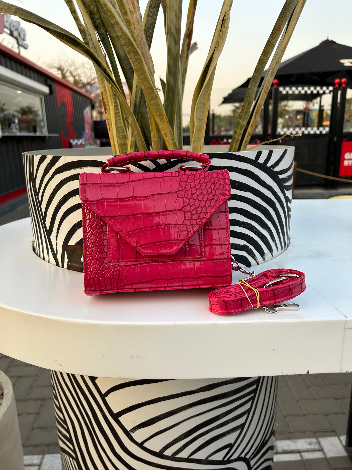 Pink Leather Mini Bag