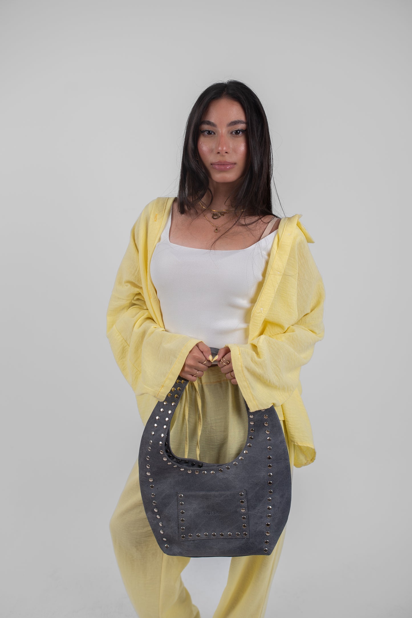 Grey Denim Azura Bag