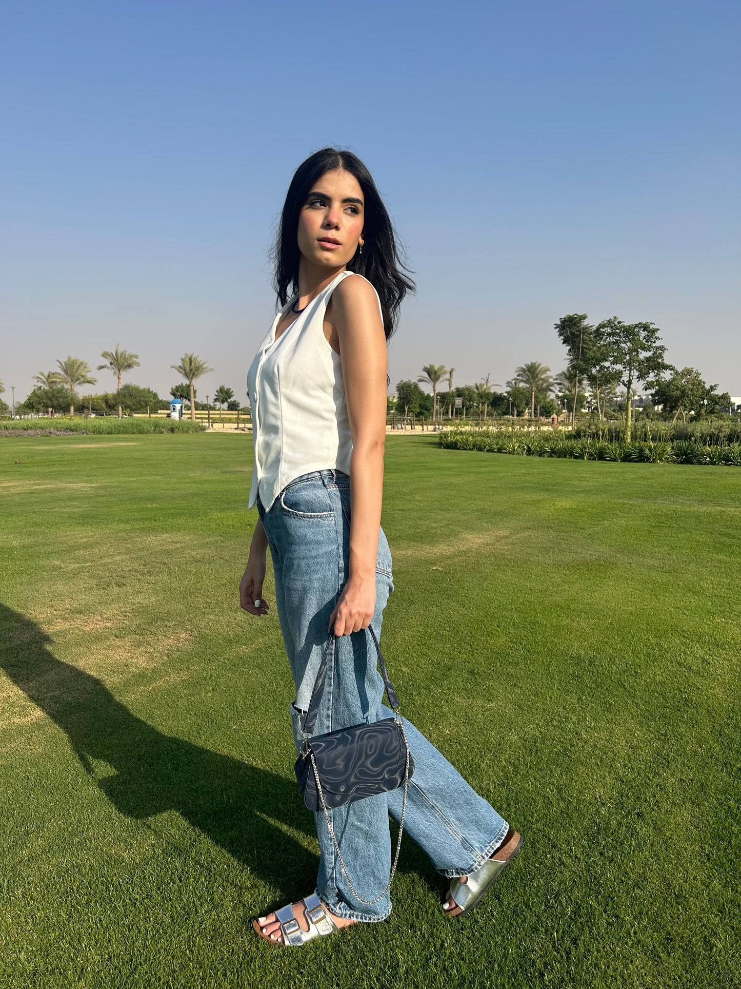 Dark Blue Wave Bag