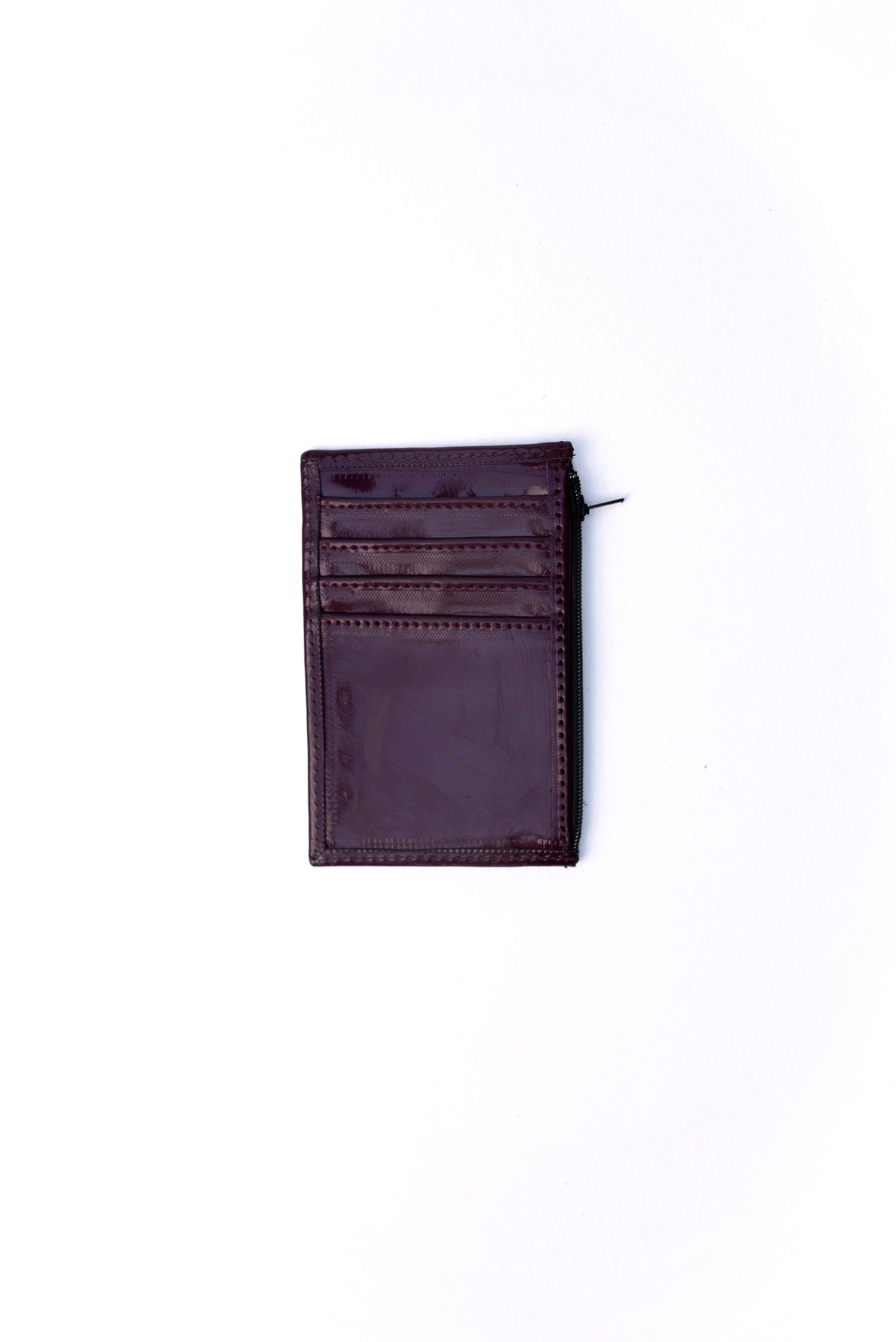 Burgundy Verne Zipper Cardholder