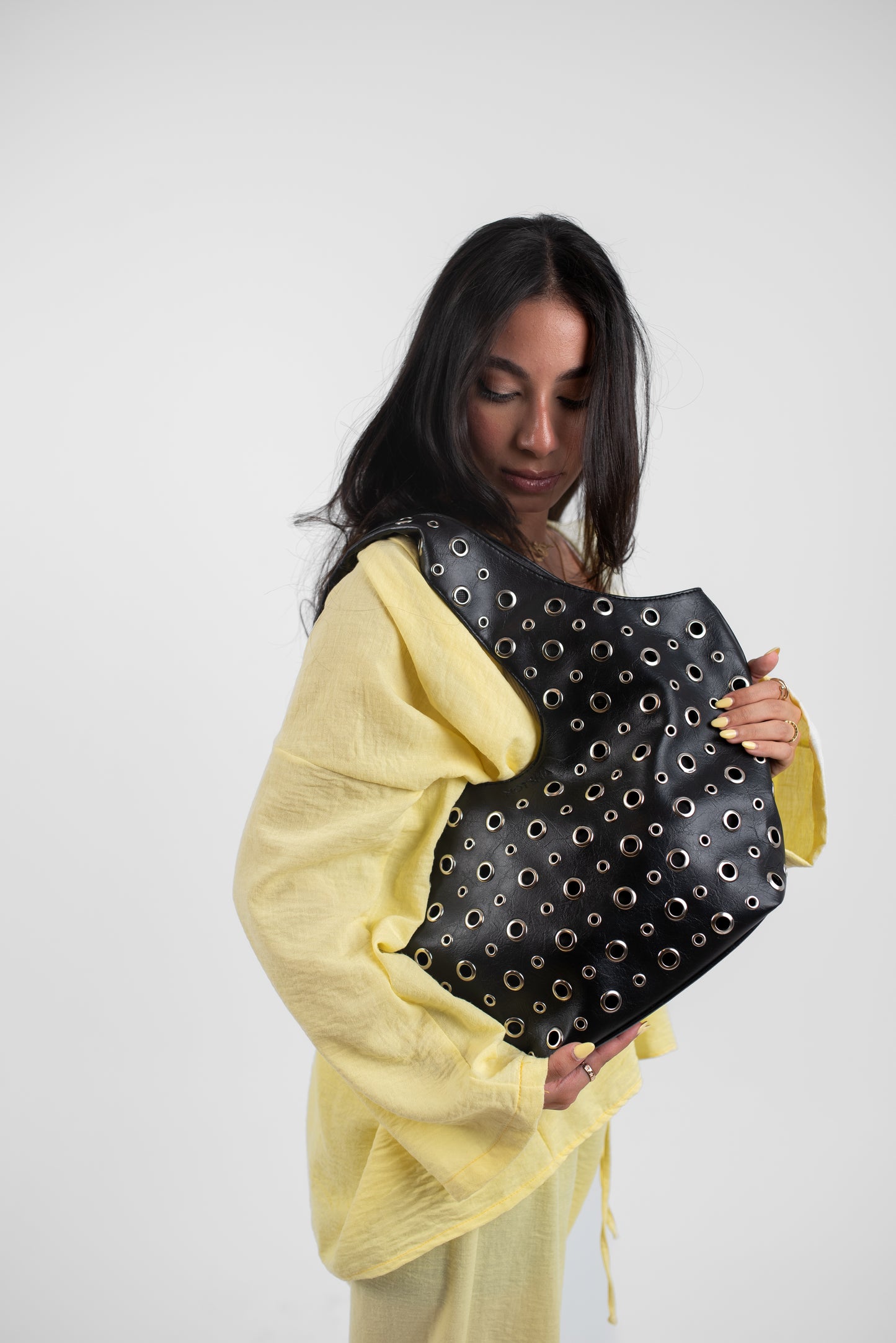 Black Leather Alura Bag