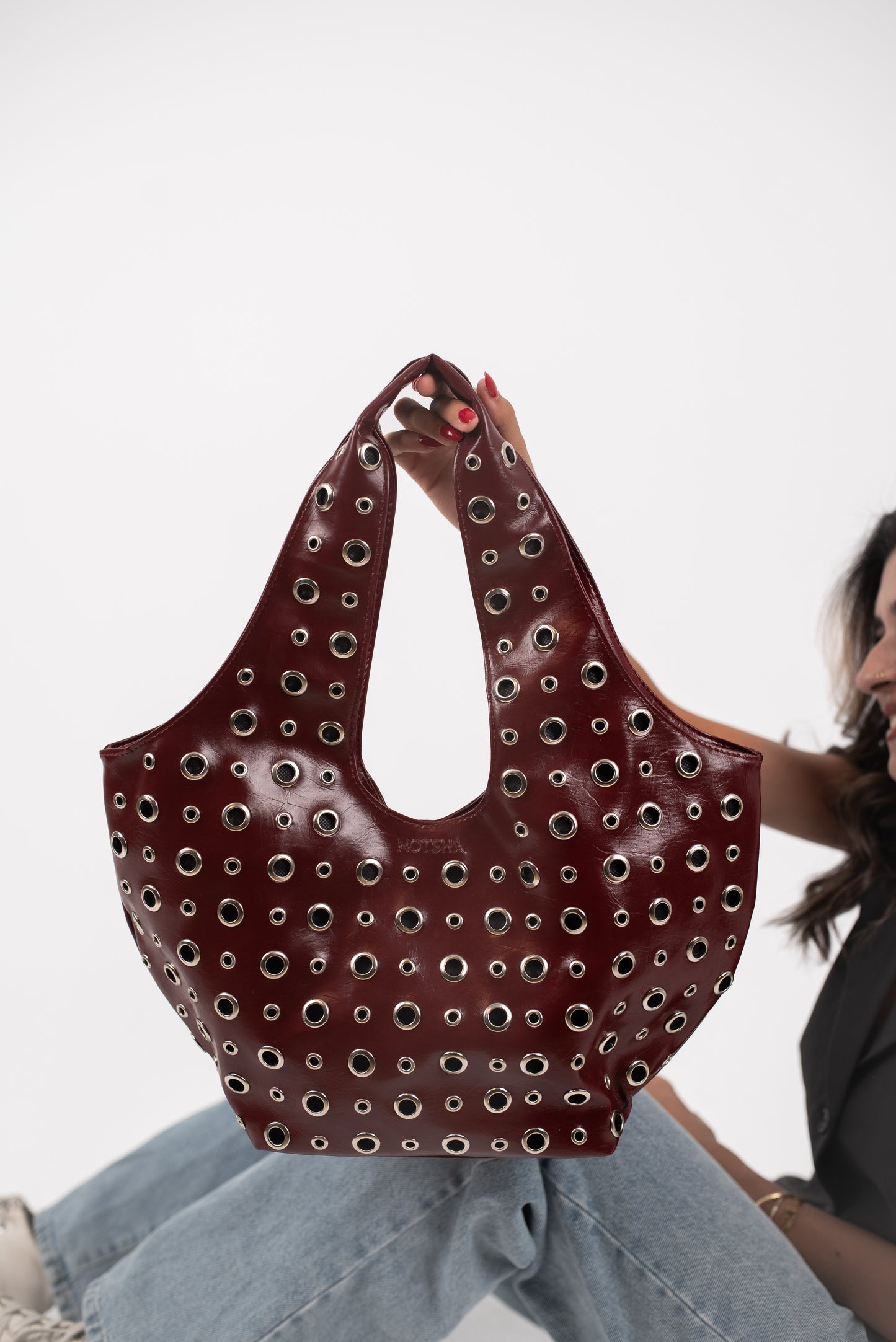 Burgundy Leather Alura Bag