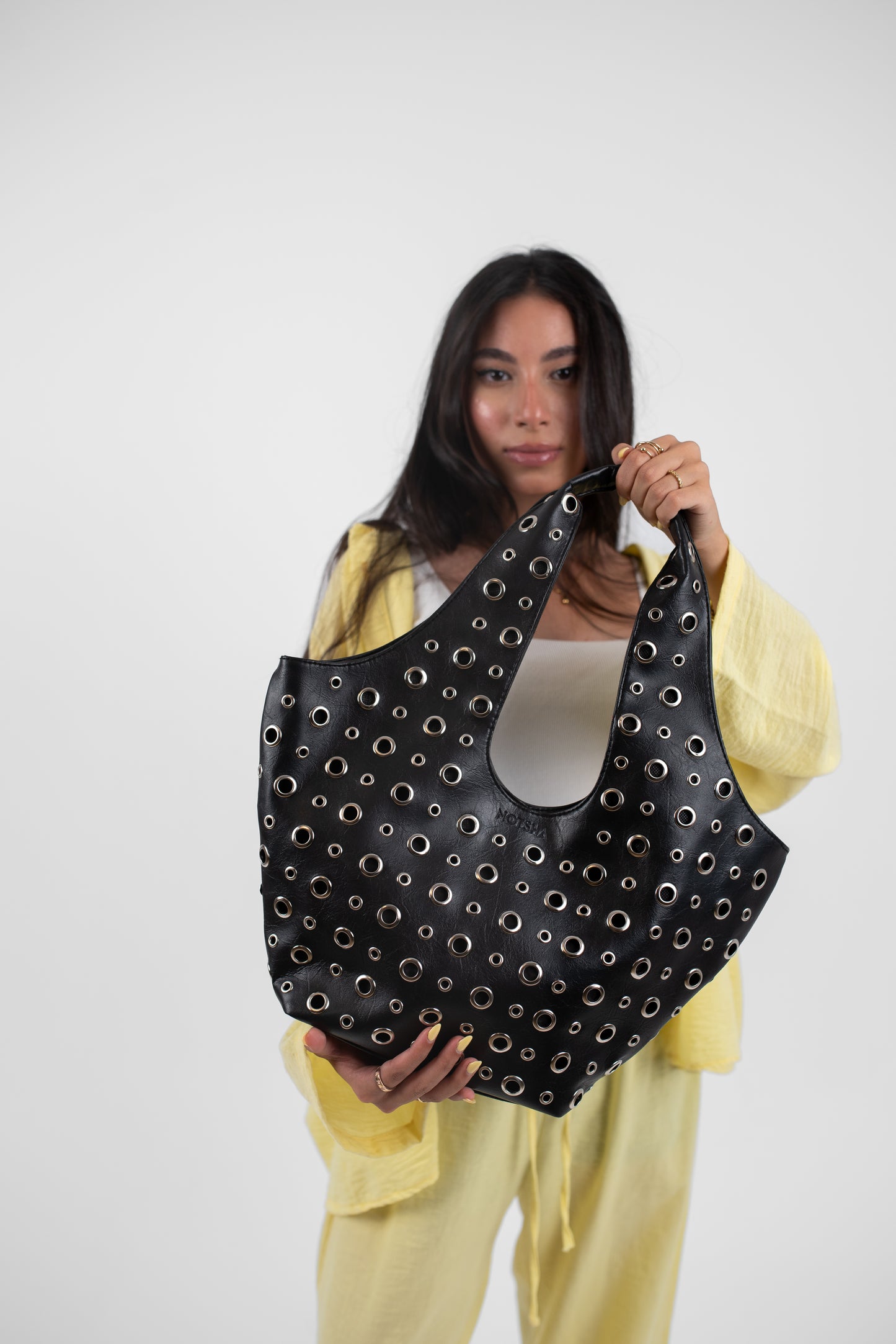 Black Leather Alura Bag