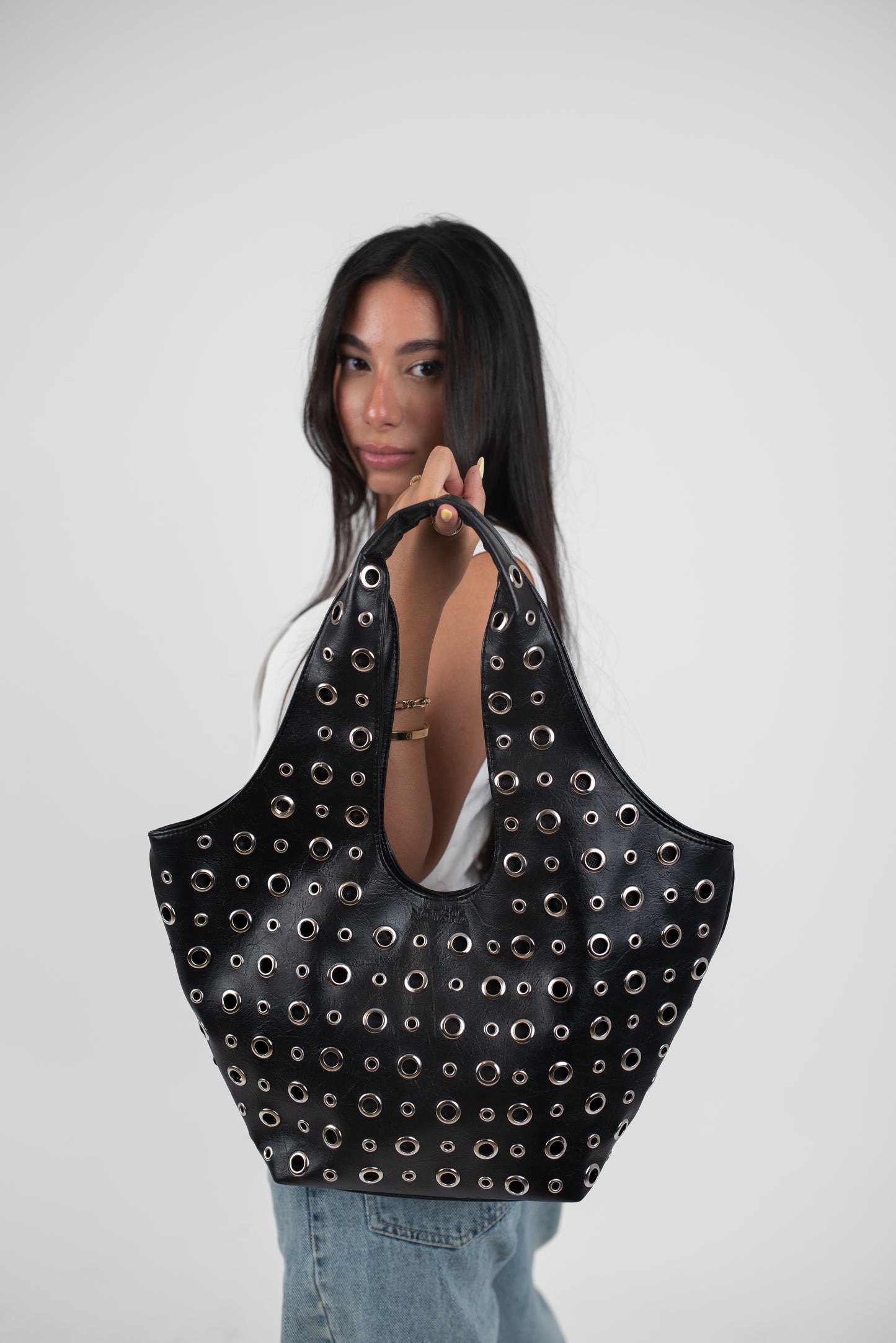 Black Leather Alura Bag
