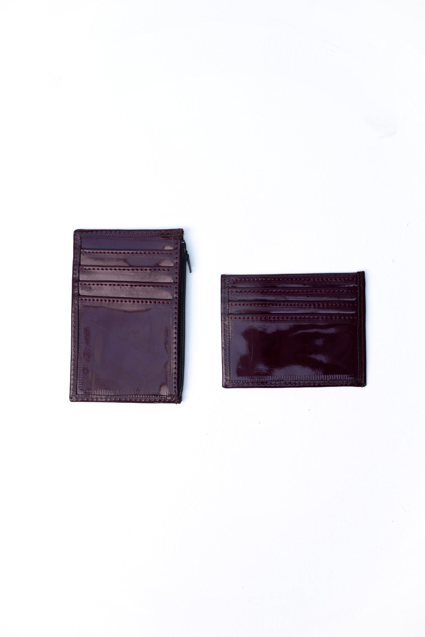 Burgundy Verne Zipper Cardholder