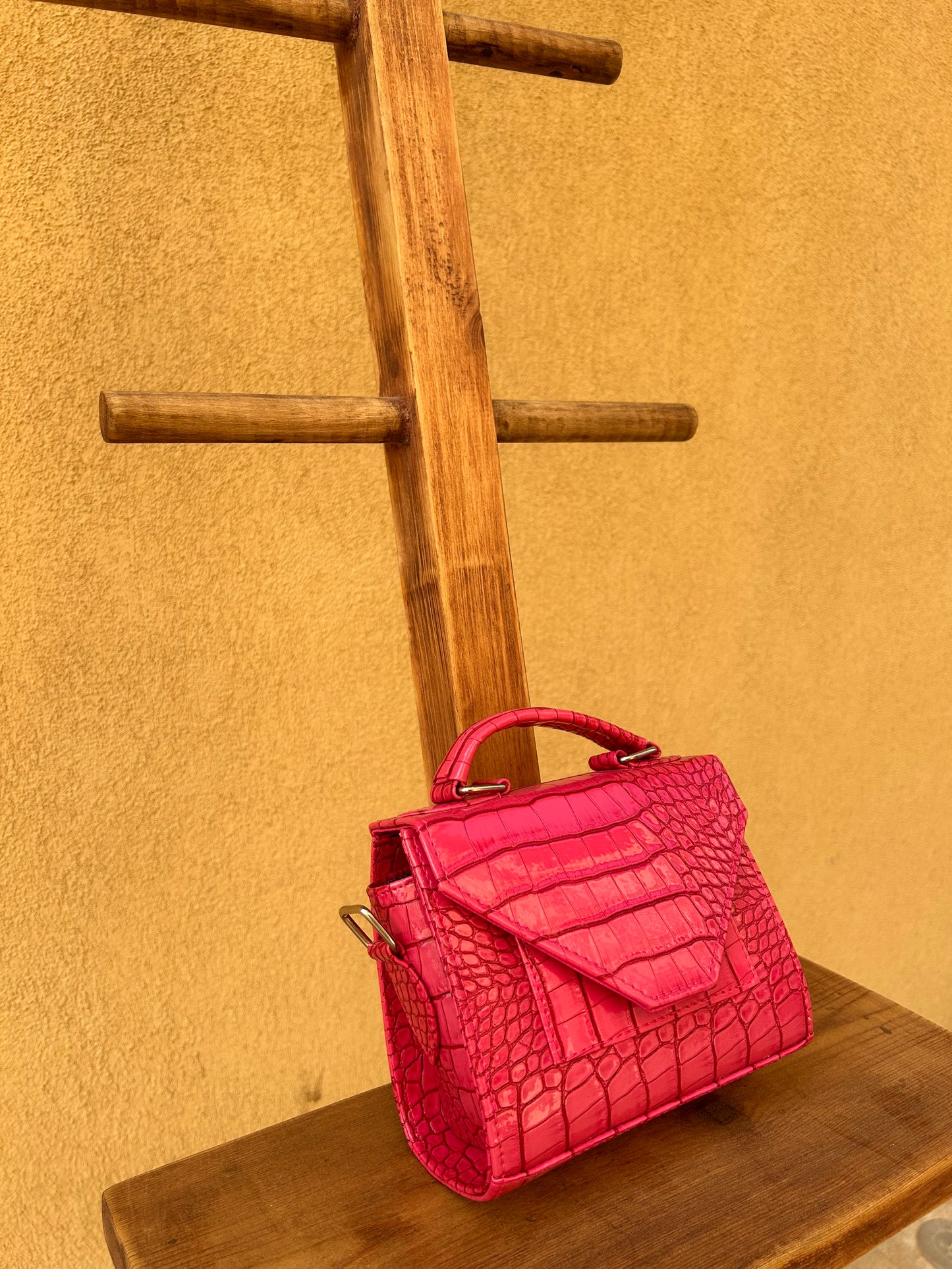 Pink Leather Mini Bag