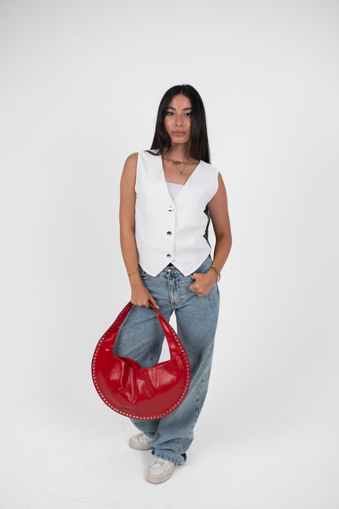 Red Leather Luna Bag