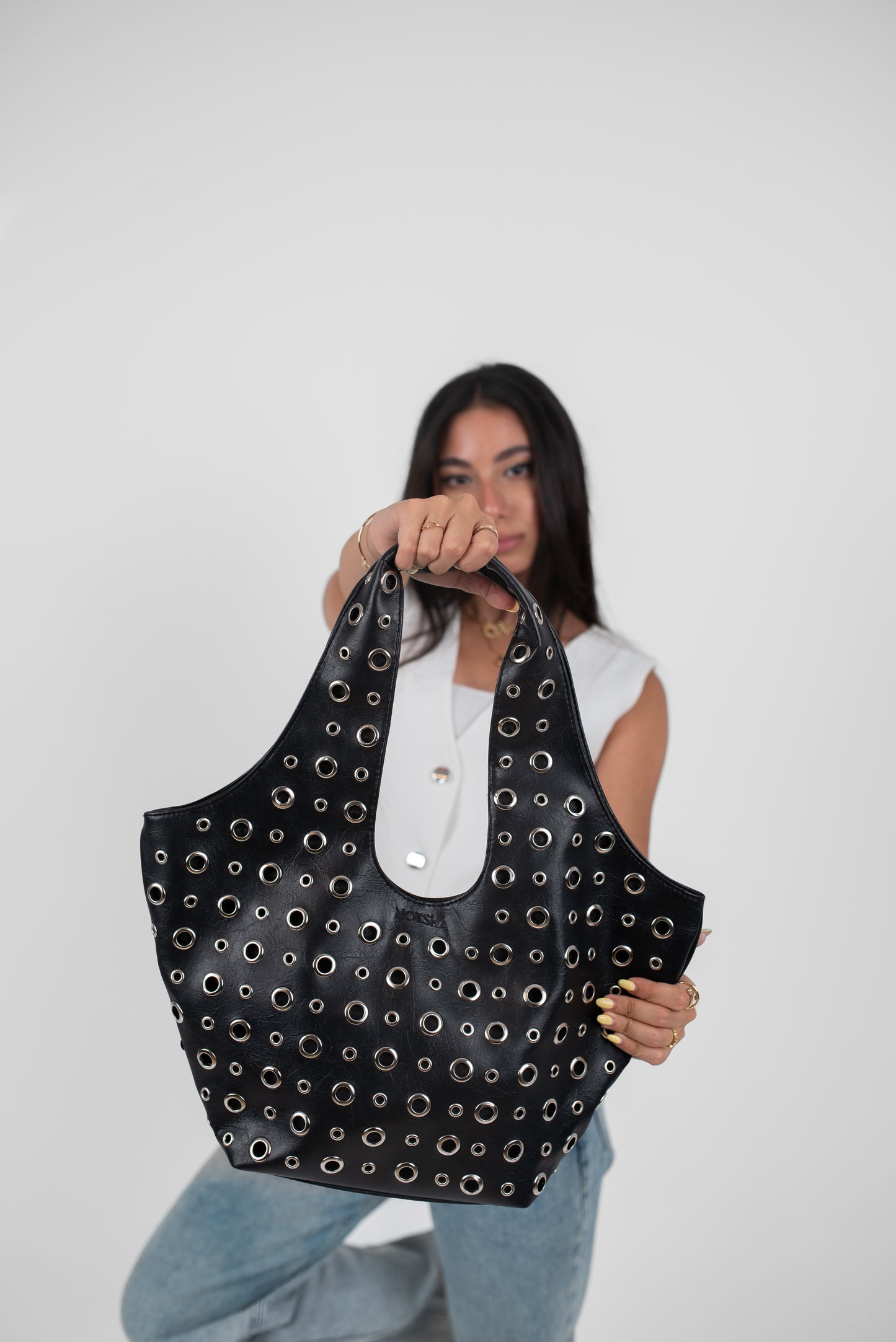 Black Leather Alura Bag