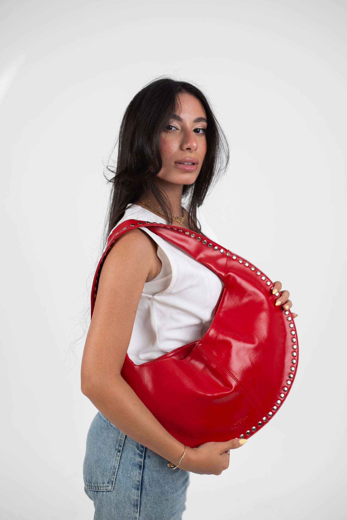 Red Leather Luna Bag