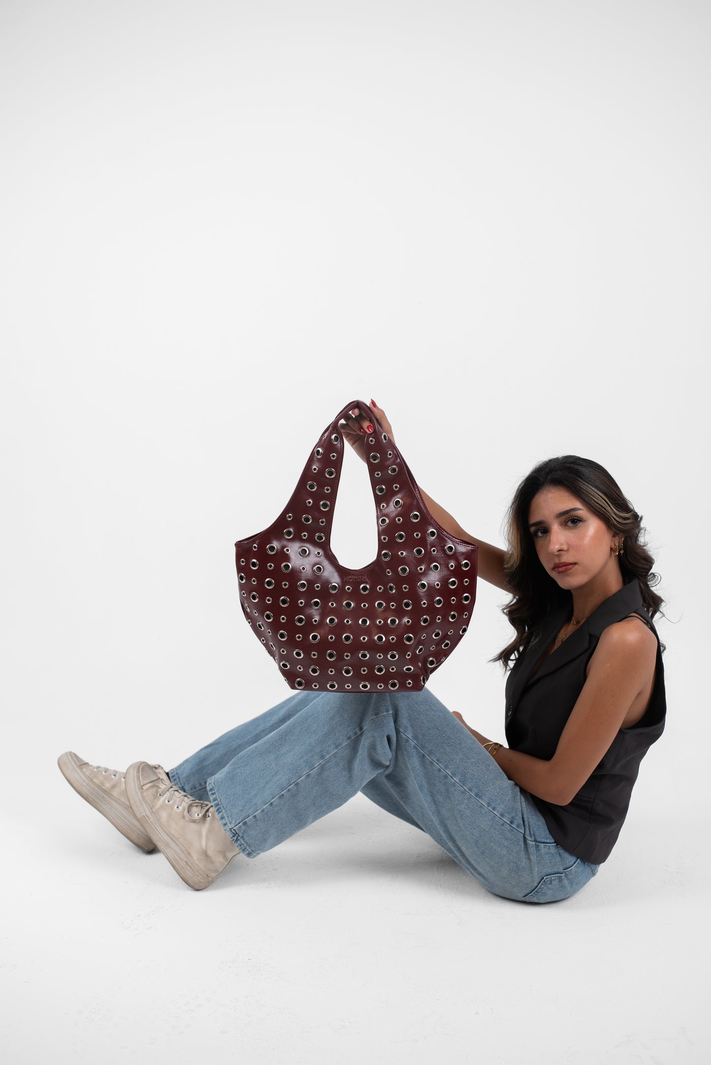 Burgundy Leather Alura Bag