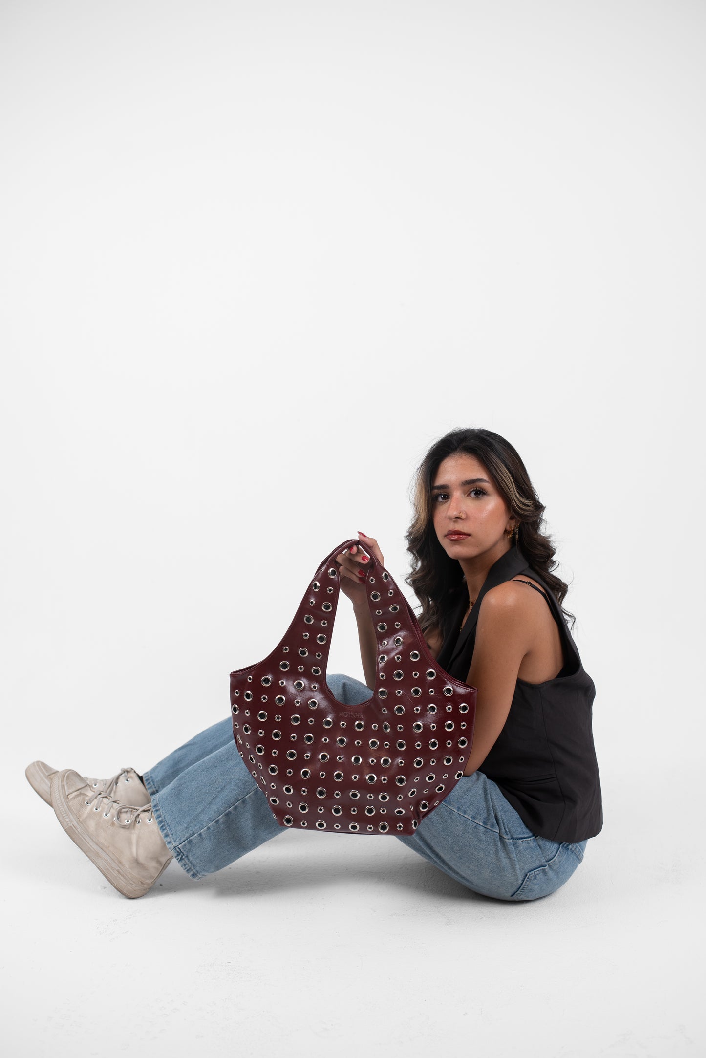 Burgundy Leather Alura Bag