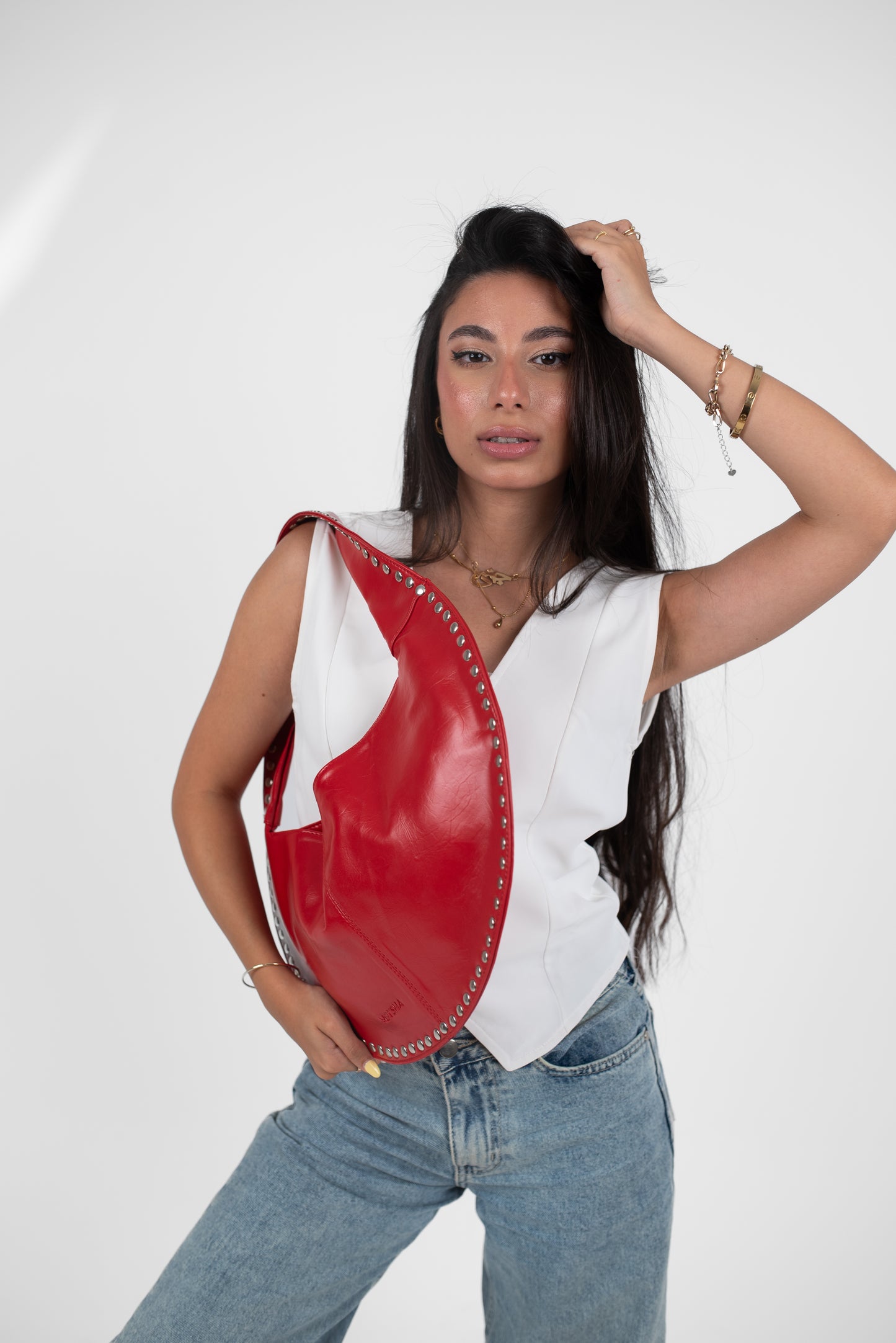 Red Leather Luna Bag