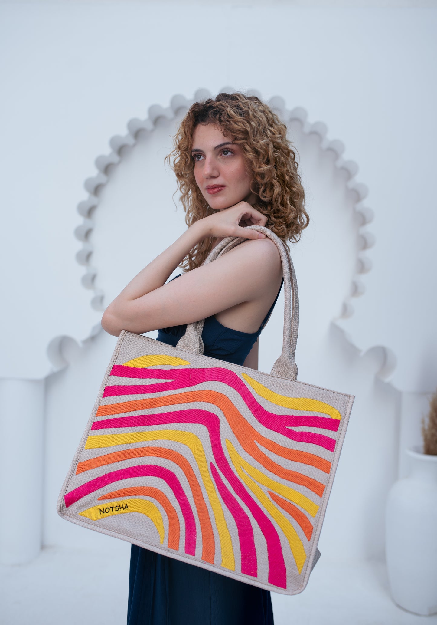 A vibrant mix of orange, fuchsia, and yellow.
