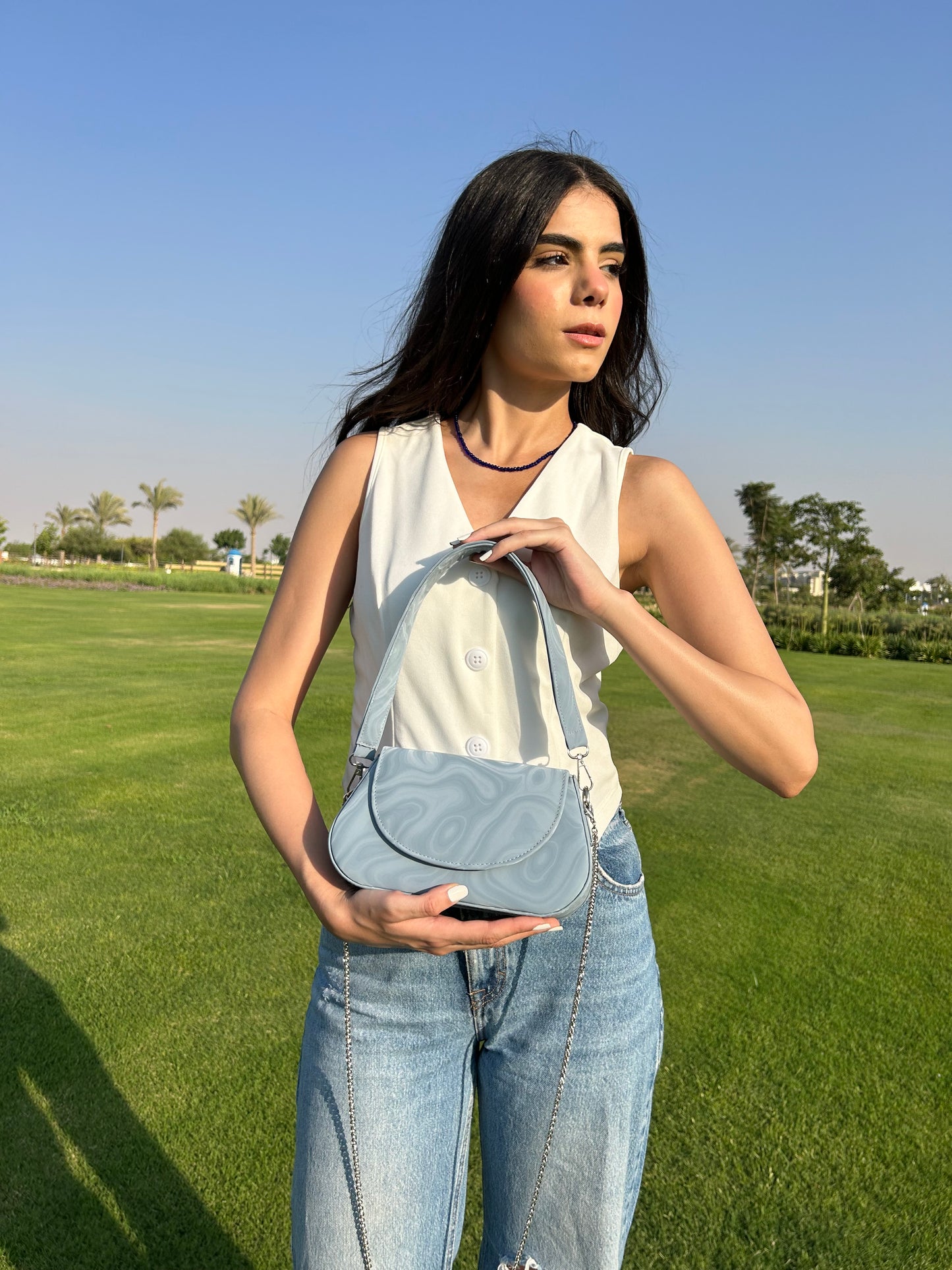 Baby Blue Wave Bag