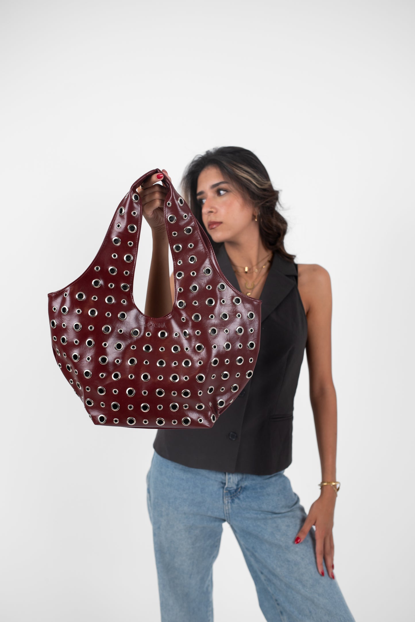 Burgundy Leather Alura Bag
