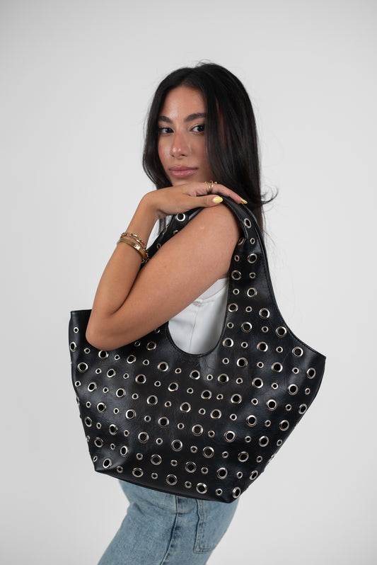Black Leather Alura Bag