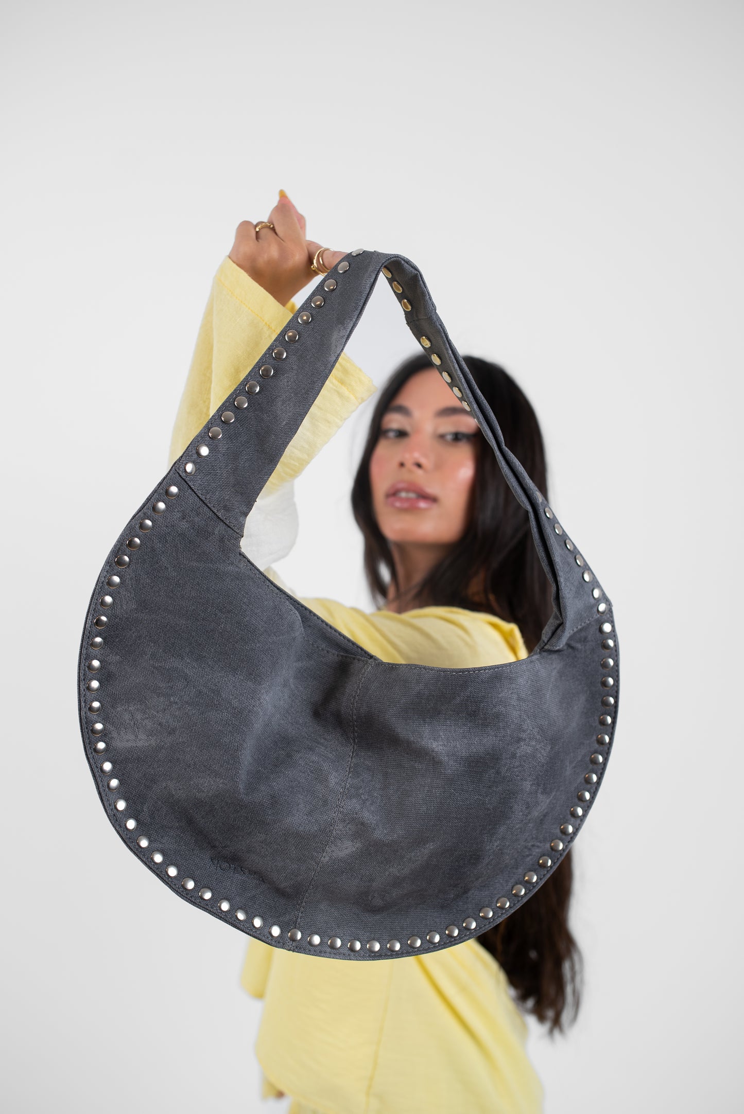 Grey Denim Luna Bag