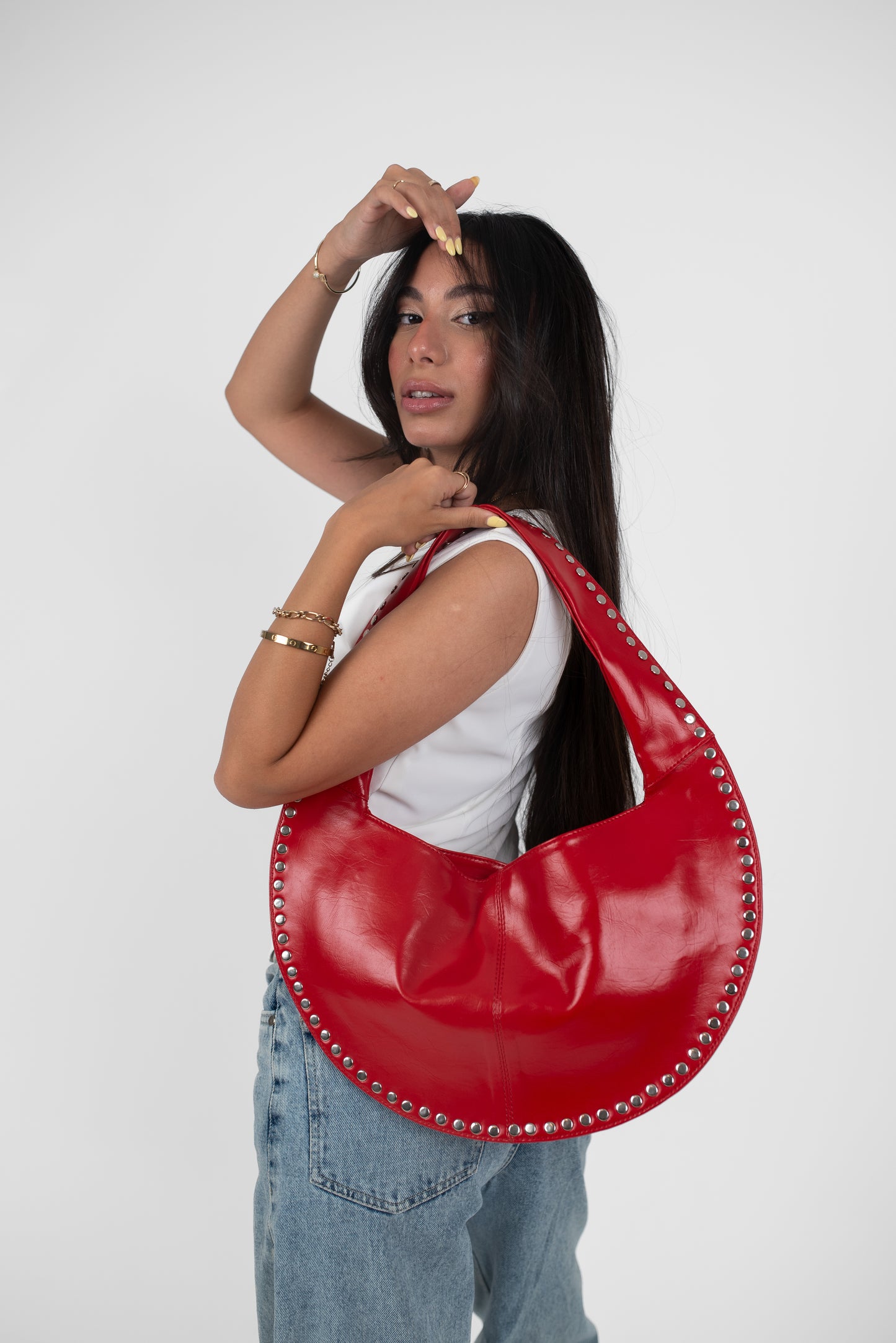 Red Leather Luna Bag