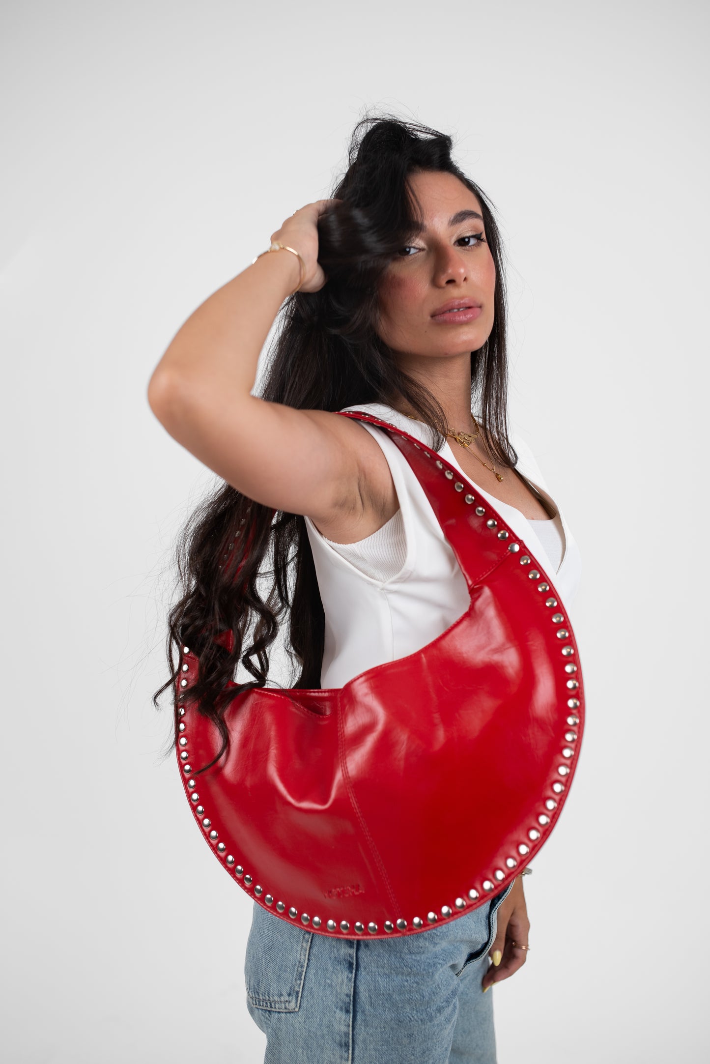 Red Leather Luna Bag