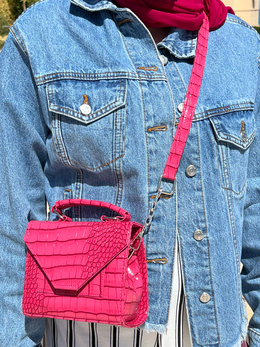 Pink Leather Mini Bag