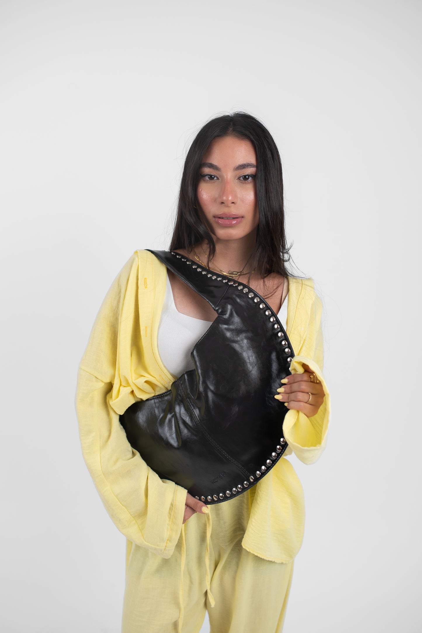 Black Leather Luna Bag