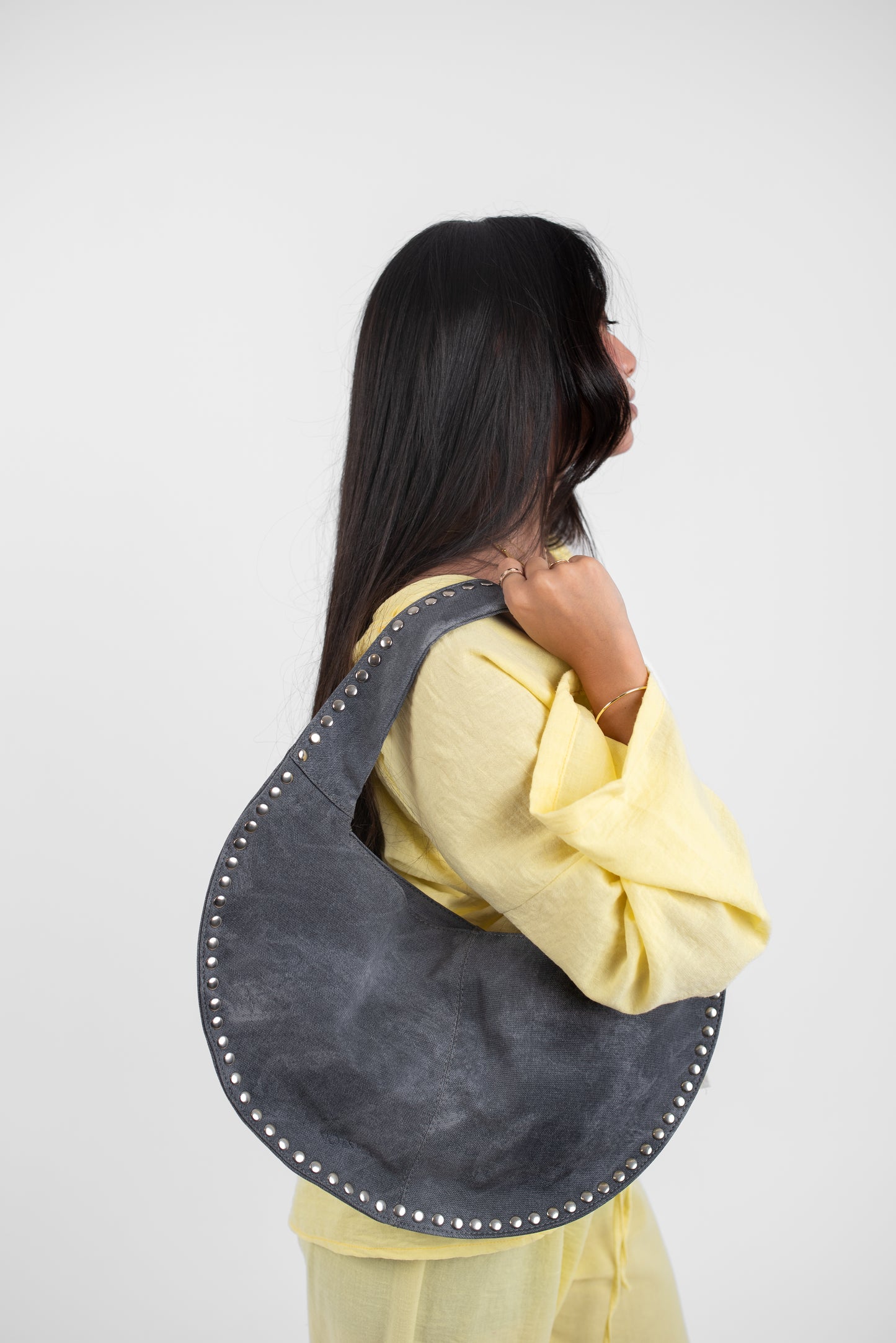 Grey Denim Luna Bag