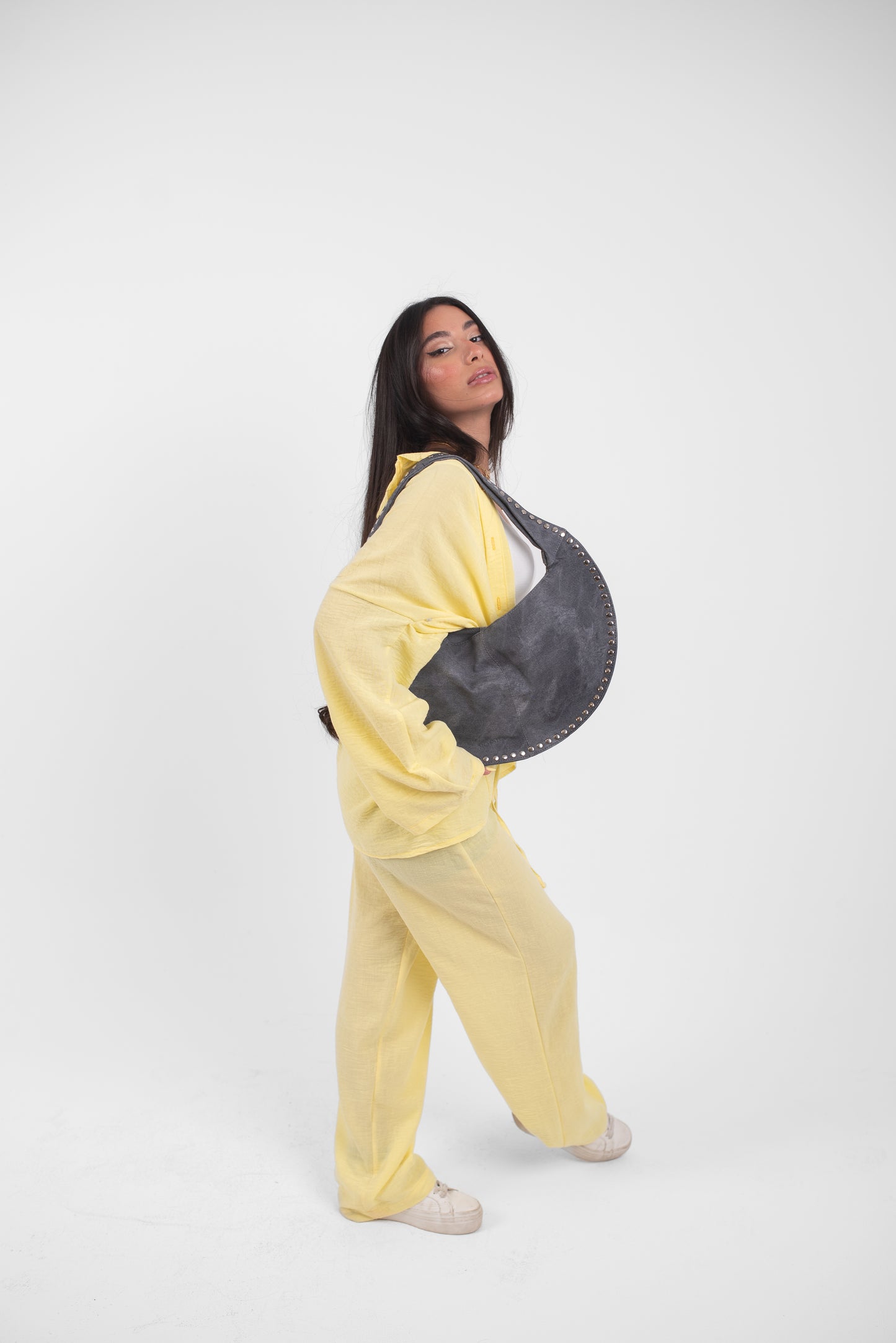 Grey Denim Luna Bag