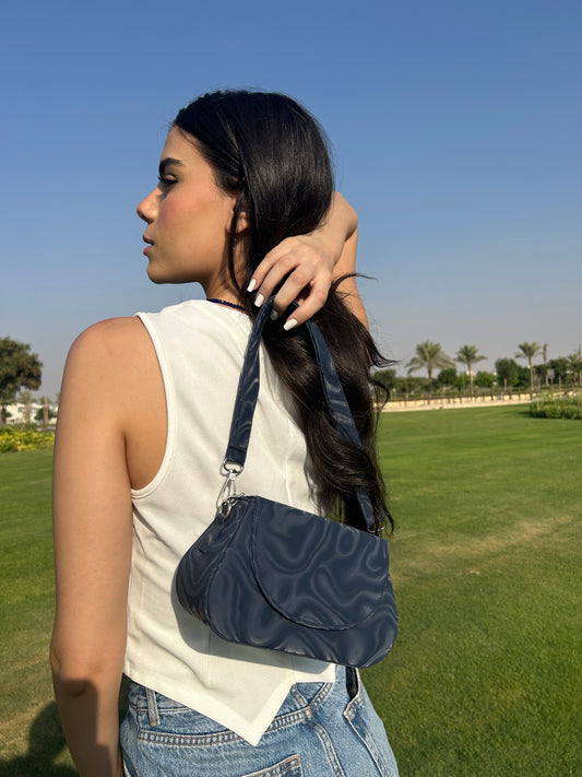 Dark Blue Wave Bag