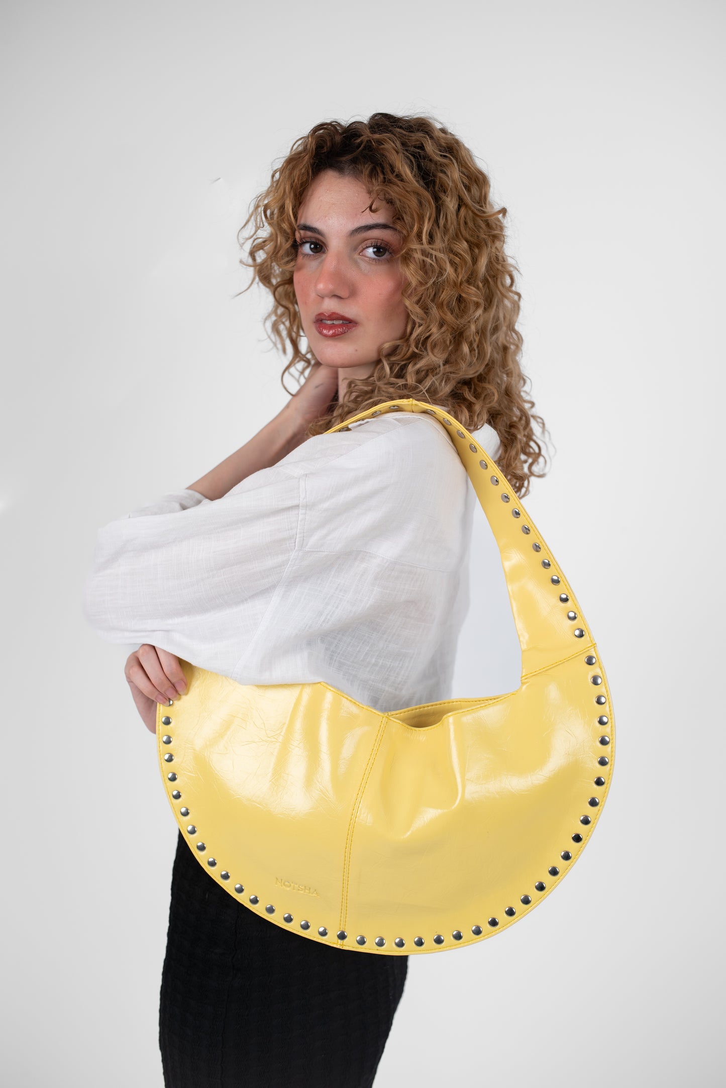 Butter Yellow Leather Luna Bag