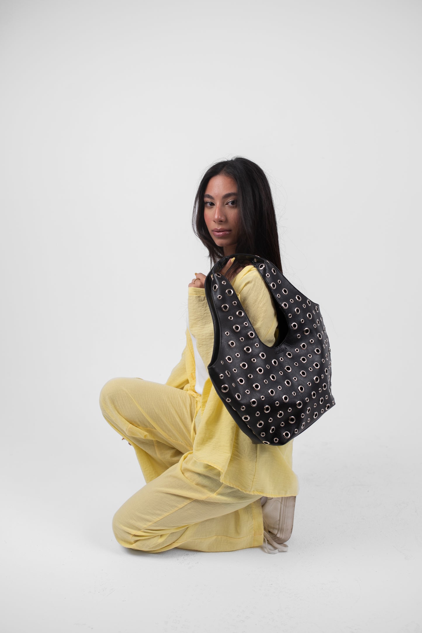 Black Leather Alura Bag