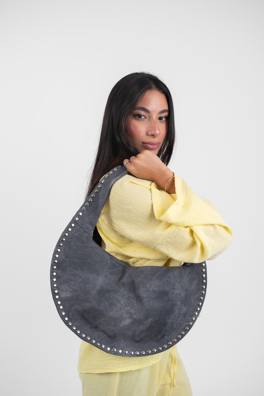 Grey Denim Luna Bag