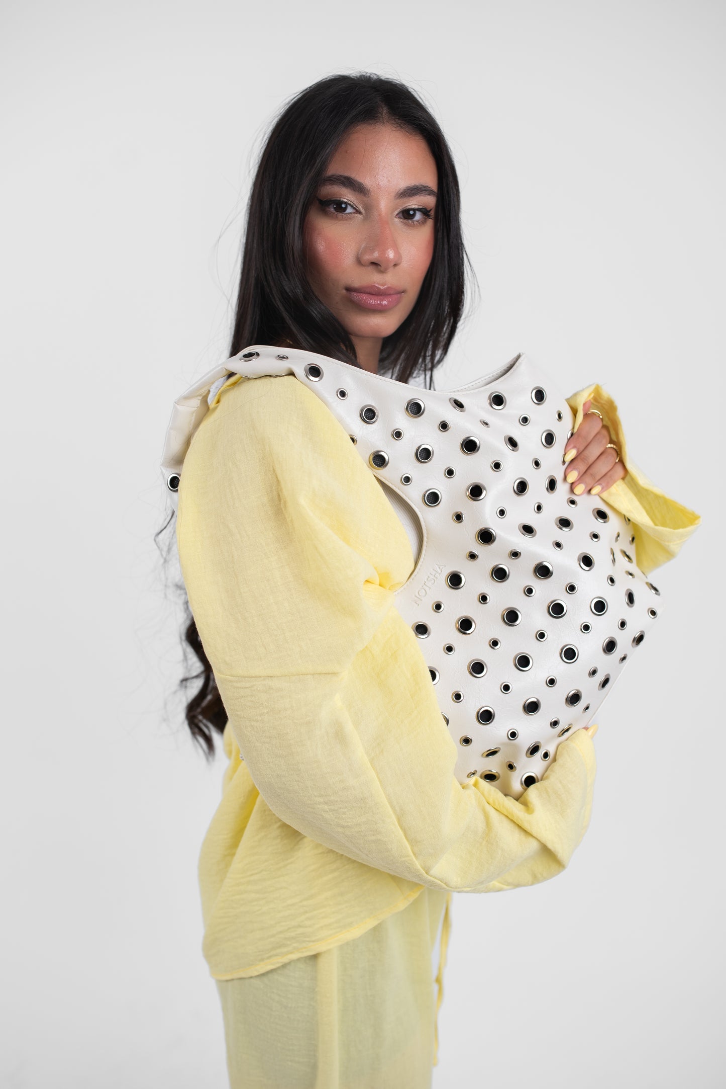 White Alura Leather Bag
