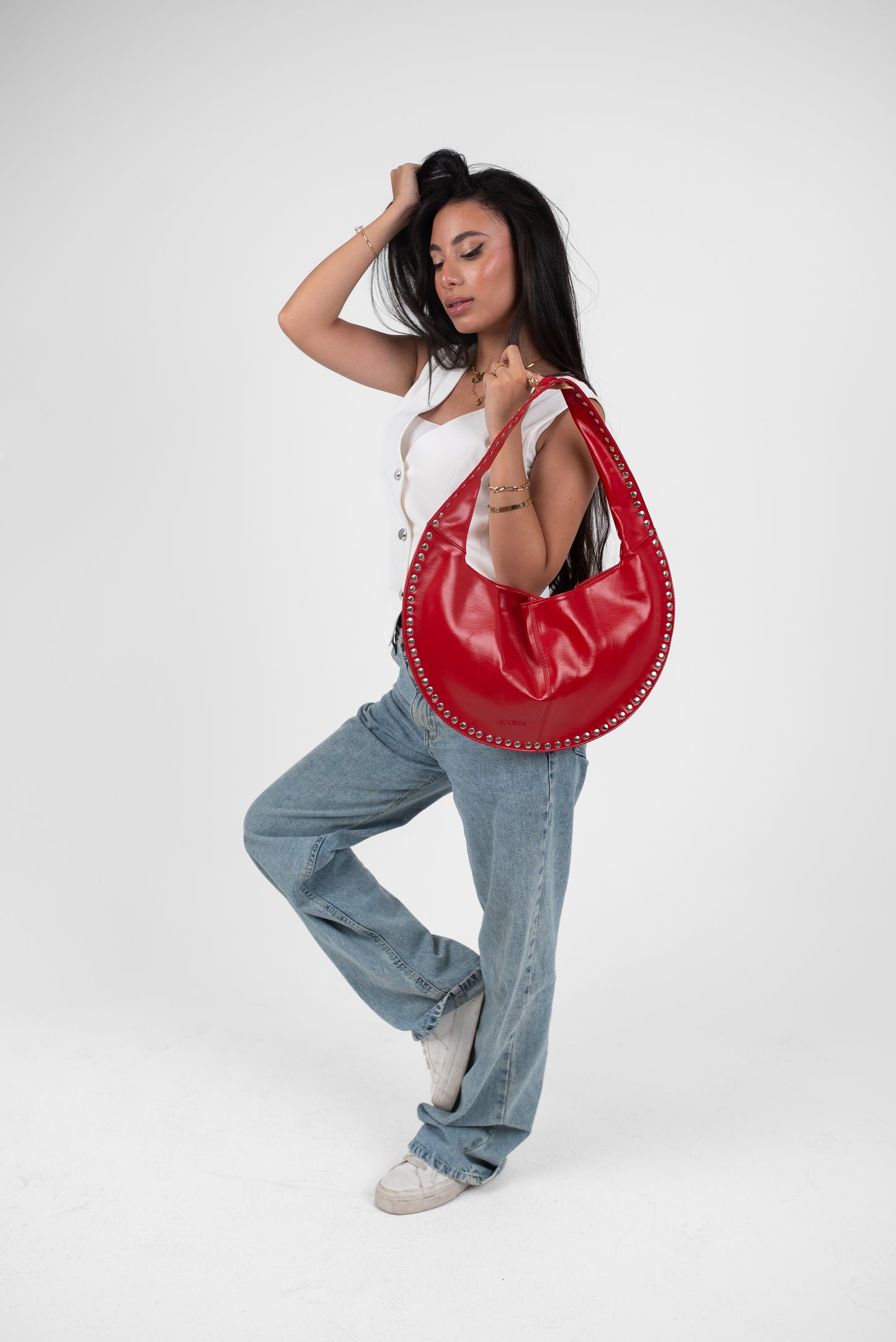 Red Leather Luna Bag