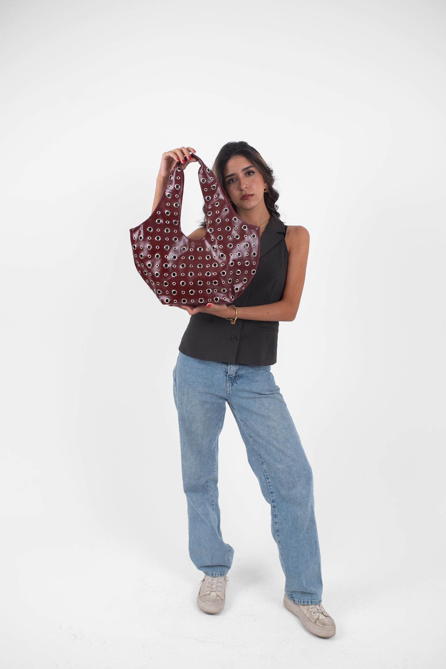 Burgundy Leather Alura Bag