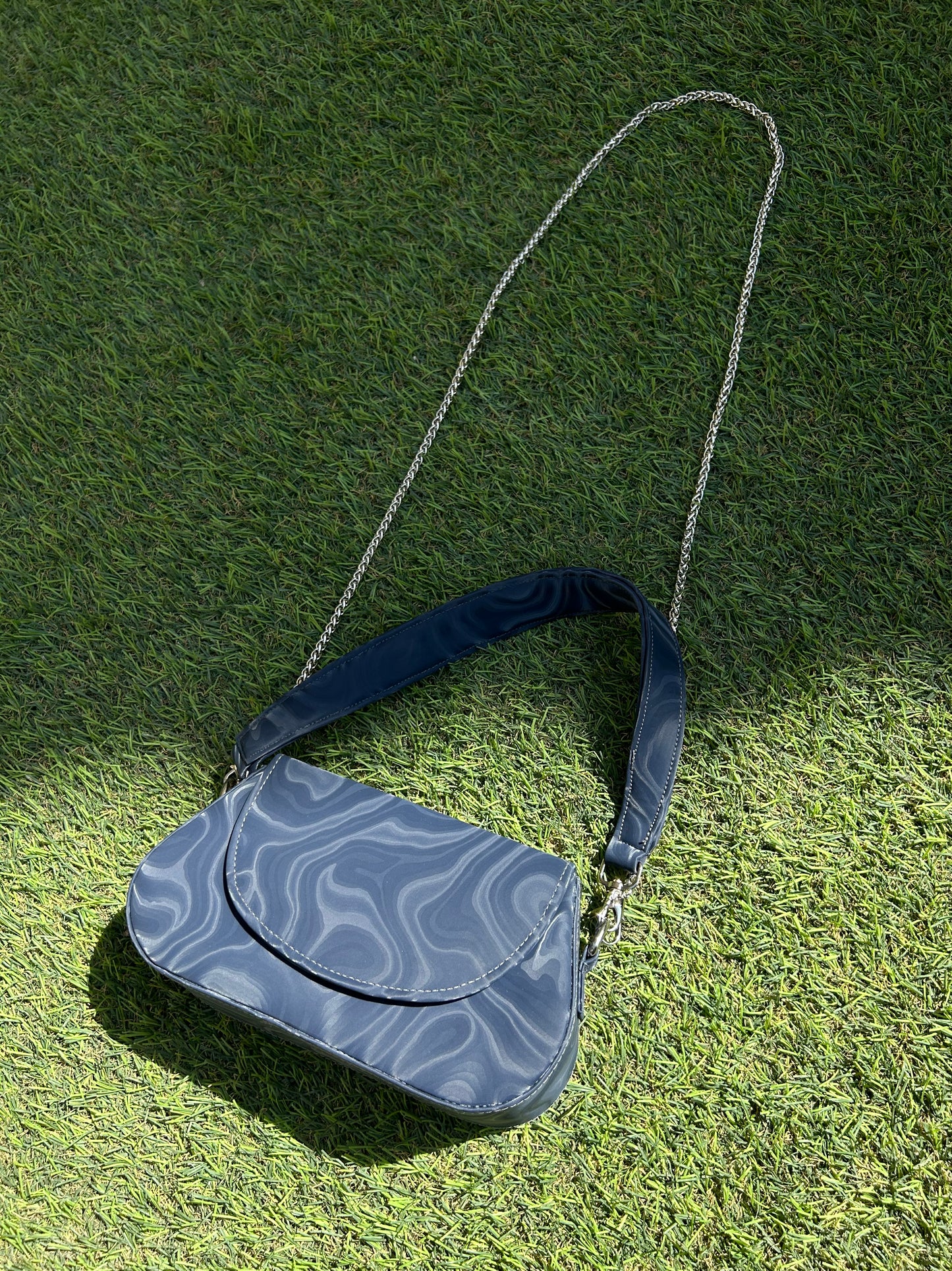 Dark Blue Wave Bag