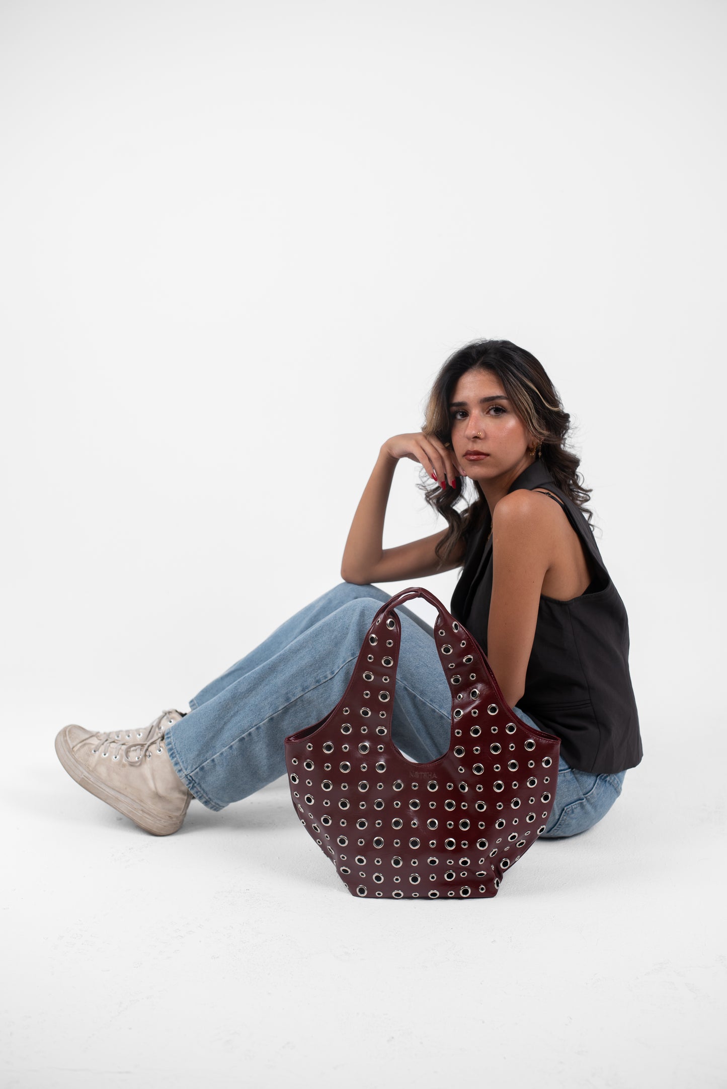 Burgundy Leather Alura Bag