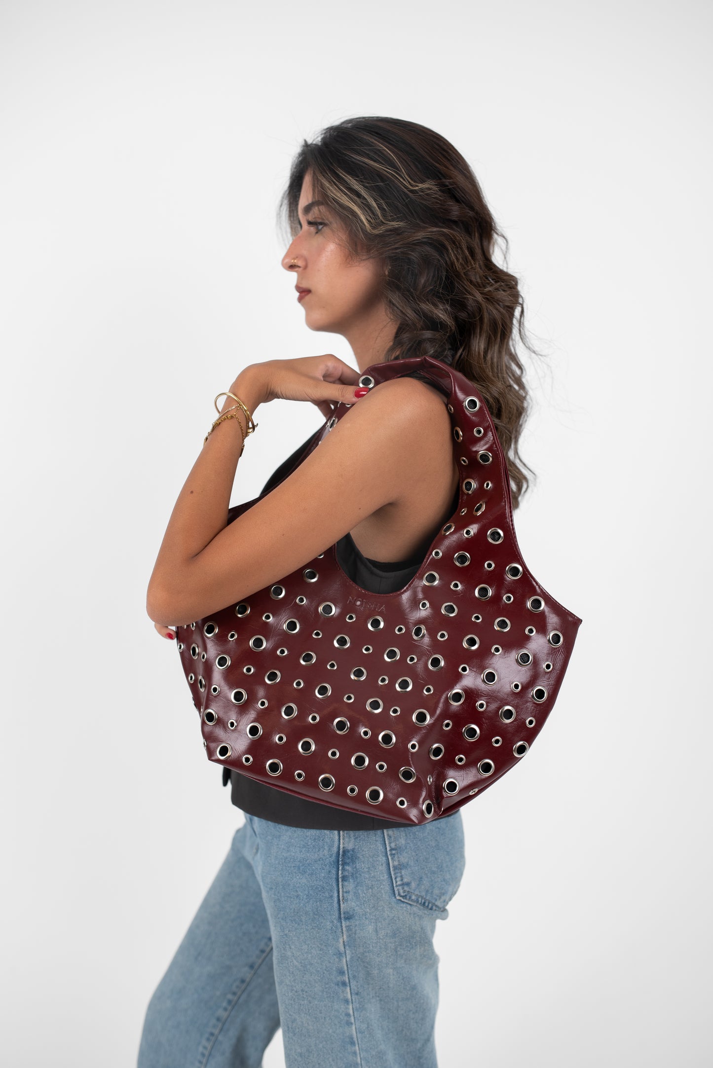 Burgundy Leather Alura Bag