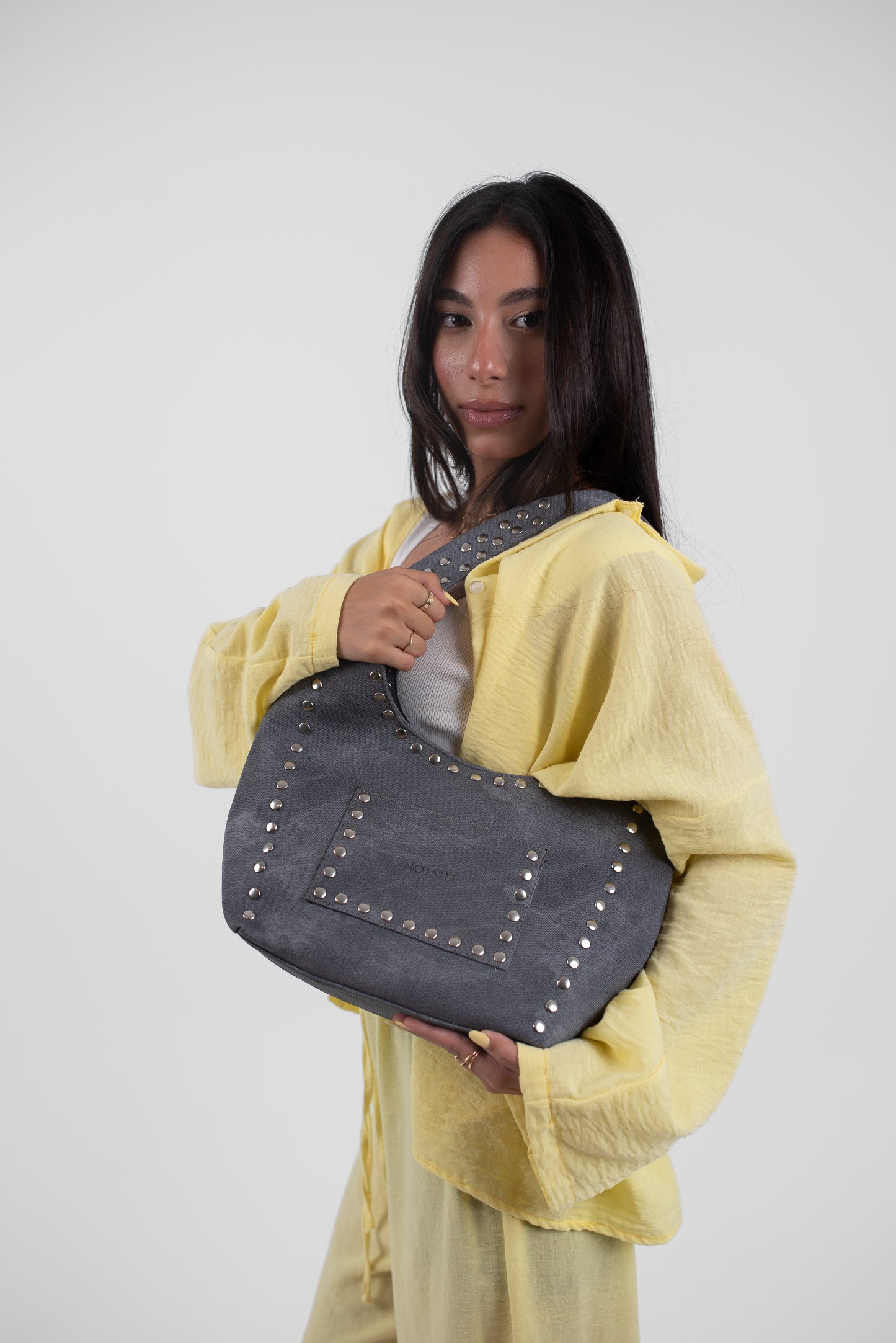 Grey Denim Azura Bag